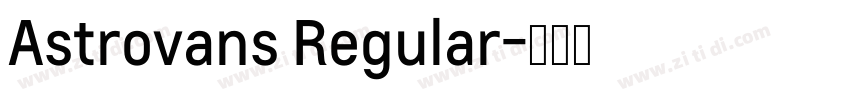 Astrovans Regular字体转换